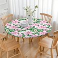 thumbnail image 3 of Pioneer Flower Floral Print Pattern Round Fitted Tablecloth with Elastic Edge,Dining Table Cover Waterproof,Outdoor Round Tablecloth for Camping,Dining,Indoor and Outdoor, 3 of 7