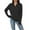 Black, variant on ManxiVoo Classic Notched Collar Long Sleeve T Shirt with Pocket Relaxed Loose Fit Casual Solid Color Top for Women Lightweight Fabric L Size Blackish Green