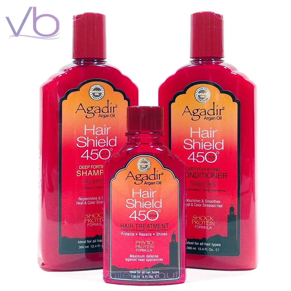 Agadir Argan Oil Hair Shield 450 Plus Shampoo + Conditioner + Oil