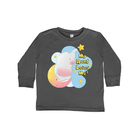 

Inktastic My Aunt Loves Me Gift Toddler Boy or Toddler Girl Long Sleeve T-Shirt