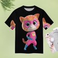 thumbnail image 5 of Super Kitties T-Shirt for Women Casual Printed Tee Stylish Soft Graphic Shirts Top Short-Sleeve Outfit S, 5 of 8