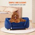 thumbnail image 2 of KFFKFF Pet Couch, Comfortable Sofa for Dogs and Cats, Medium Size, Plush Dog Bed, Supports up to 81 lbs, Navy, 2 of 9