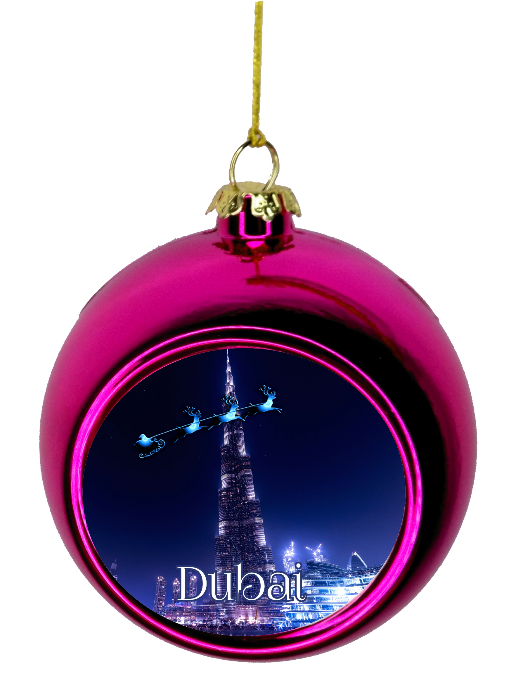 Burj Khalifa Ornament Dubai Christmas Ornament Christmas DÃ©cor Pink ...