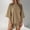 Khaki, variant on GILIGEGE 2 Piece Sets for Women Womens Sets Two Piece Set Summer Outfits 2 Piece Pajama 3/4 Sleeve Oversized Tshirts Elastic Waist Short Summer Lounge Sets Black L