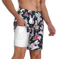 thumbnail image 3 of Goofa Rabbit And Rose Printed Men's Swim Trunks Board Shorts Quick Dry Mens Swimming Trunks with Compression Liner,Breathable Fit Hawaii Beach Shorts-Small, 3 of 9