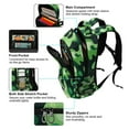 thumbnail image 5 of FORMRS Unisex Backpack Elementary School Travel Bookbag with Reflective Stripes, Green Camouflage Pattern, 5 of 7