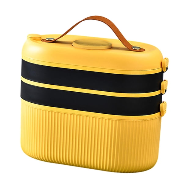 Contenedor de caja médica, contenedores para botiquines de emergencia familiares, multiusos de múltiples capas amarillo