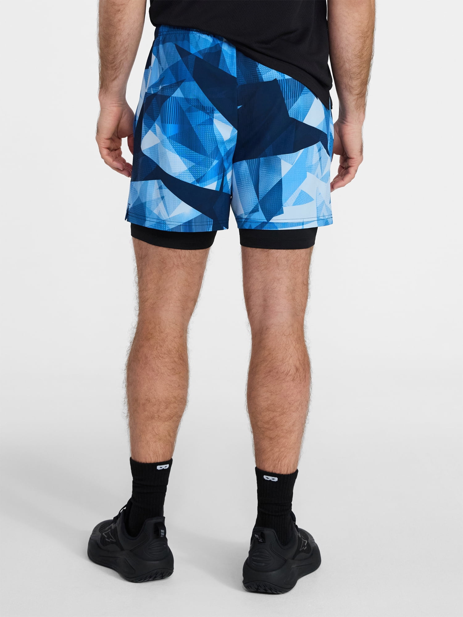 Athletic Works Men's and Big Men's 2 in 1 Gym Shorts with Liner, 6" & 8" Inseams, Sizes S-3XL