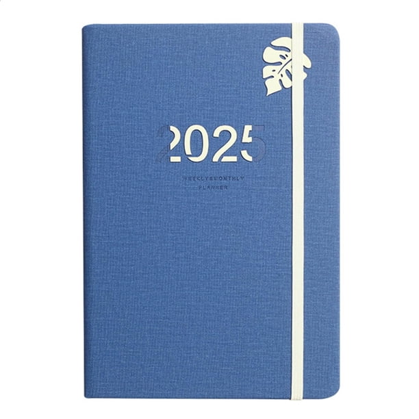 2025 A5 cuaderno con correa elástica 365 días de tapa dura Planificador Diario Calendario Diario en stock