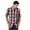 Rosewood Plaid, variant on Authentics Men's Short Sleeve Classic Shirt, Rosewood Plaid, Large