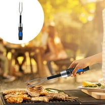 Qnjujn Digital Cooking Thermometer with Backlit LCD Display, 0-250°C Instant Read Food Probe for BBQ Grilling Baking, Waterproof Kitchen Meat Thermometer for Turkey Steak Candy Making