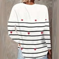 thumbnail image 6 of JTZGDY Valentines Day Sweatshirts for Women Funny Cute Love Heart Pattern Print Long Sleeve Holiday Season Pullover Tops Loose Oversized Casual Festival Graphic T-Shirts Red#01 XL, 6 of 6