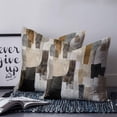 thumbnail image 2 of Pillow Covers 18x18 Set of 2, Modern Black Brown Throw Pillow Covers Decorative Couch Cushion Cover, Abstract Oil Painting Art Microfiber Soft Square Pillowcases for Bedroom Living Room Sofa, 2 of 7