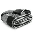 thumbnail image 2 of PAVILIA Sherpa Throw Blanket For Couch Sofa, White Black Fluffy Warm Plush Blanket for Bed, Cozy Super Soft Lightweight Throw, Fuzzy Decorative Blanket, All Season Home, 50x60, 2 of 8