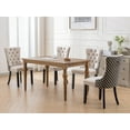 thumbnail image 6 of Gewnee Mid-Century Velvet Upholstered Dining Set of 2 with Wood Legs, 6 of 21