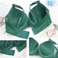 thumbnail image 4 of TEVEQ Women’S Push Up Lace Bra Comfort Padded Underwire Bra Lift Up Add One Cup Women's Bra Strap Strap Bra Set Women's Big Tight Classic Bra Set Women's Comfort Bra Bra Everyday Bra Bra Green 75B, 4 of 8