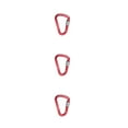 thumbnail image 4 of Wweixi 1/2/3 Mousqueton Résistant à l'Usure Technologie Avancée Grand Application Coloré Résistance aux Impacts Renforcée Pinces à Carabiner pour Extérieur Rouge 3 Pcs, 4 of 6