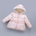 thumbnail image 4 of GYRATEDREAM 18M-6T Winter Coats for Toddler Kids Baby Girls Padded Light Puffer Jacket Outerwear Infant Winter Down Jacket with Hoods, 4 of 11