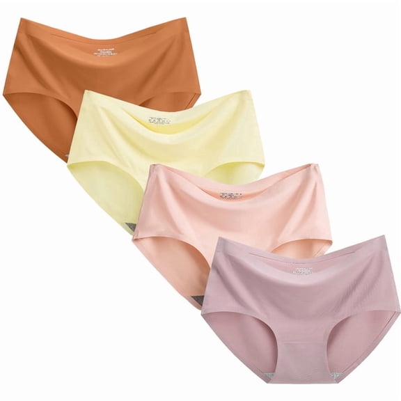 Teen Girls Seamless Underwear Tagless No Show Panties for Teens Pack of 4 Multipack