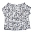 thumbnail image 2 of Blusa George Talla 42 Manga Corta Flores Blanco, 2 of 3
