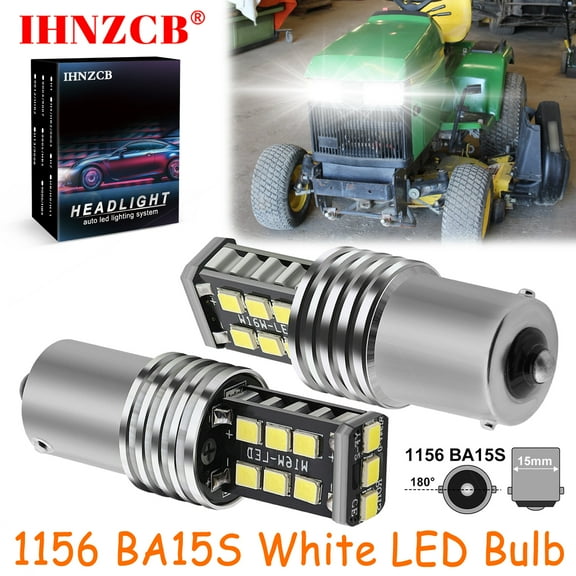 IHNZCB for Deere 415 420 425 445 455 Mower Tractor 2x Brite Led Headlight Bulbs