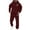 A267-Wine, variant on FYDUU Men's Hoodie Sweatsuit Sets Men's Tracksuit 2 Piece Hoodies Casual Sweat Suits For Men Fall Winter Sweatshirts Athletic Sweatsuits Set Zip Pullover Sweatshirts
