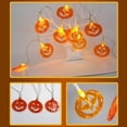 thumbnail image 2 of Billuyoard 2M Halloween calabaza luz colgante cadena fiesta DIY lámpara decorativa ornamento herramienta de iluminación hogar exterior patio Kits de decoración para fiestas, 2 of 6
