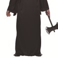 thumbnail image 3 of Disfraz de Halloween, bata negra súper larga fría, accesorios de guerrero, vestido elegante, 3 of 5
