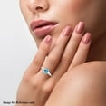 thumbnail image 2 of Blue Topaz Ring in 925 Sterling Silver Birthstone Rings for Women - Promise Wedding Engagement Jewelry Birthday Gifts for Womens Size - 11, 2 of 6