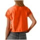 thumbnail image 5 of Camisetas para las Mujeres de Cuello Redondo, Camisetas Sueltas de Manga Corta, 5 of 8