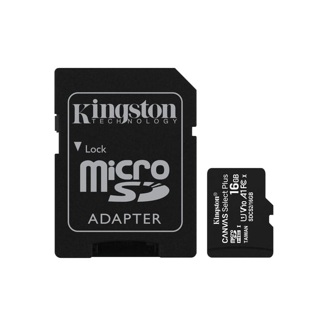 Tarjeta de memoria Kingston microSDHC Canvas Select Plus 16GB