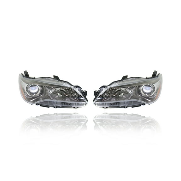 Headlight Assembly - Cooling Direct Fit/For 15-17 Toyota Camry/Camry-Hybrid SE/XSE - Pair Both Left and Right Set, Halogen Type, NSF Certified - 8111006C70, 8115006C70