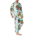 thumbnail image 3 of Bingfone Men'S Pajama Set 2 Piece Loungewear Pjs, Long Sleeve With Pajama Pants-Cartoon Car Racing, 3 of 9