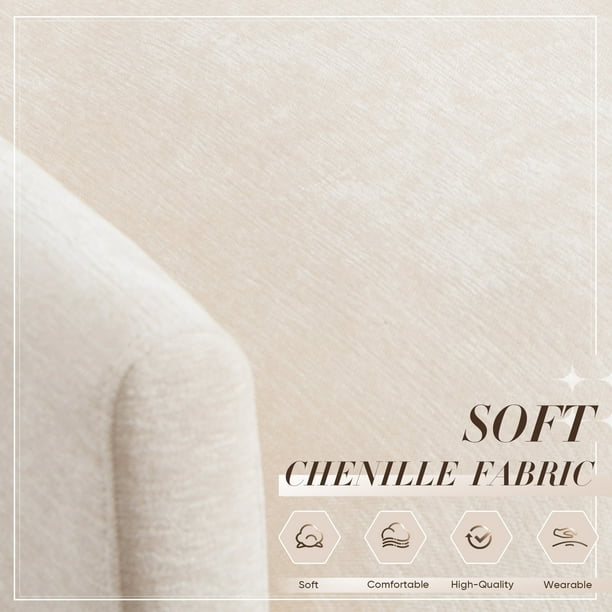 Muumblus Oversized Lounge Chair with Ottoman, Plush Cloud Accent Armchair for Living Room, Beige Chenille Muumblus Oversized Lounge Chair with Ottoman, Plush Cloud Accent Armchair for Living Room, Beige Chenille - Image 8