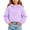 Purple, variant on FRSASU Girl's Cropped Hoodie Long Sleeve Fuzzy Plush Pullover Casual Solid Color Short Hooded Sweatshirt Top White