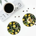 thumbnail image 5 of Disketp Lemon Fruits Flowers Leaves Funny Coasters,6 Pcs Leather Coasters With Holder, Perfect Housewarming Hostess Gifts,Protect Furniture From Water Marks Scratch And Damage, 5 of 9