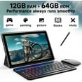thumbnail image 7 of Android 14 Tablet 10 inch, 8GB RAM+64GB ROM+1TB Expend Tableta, 1.8Ghz Quad-core Processor, 2 in 1 Tablets with Keyboard Case/ Mouse/ Stylus/ 8MP Camera/ 6000mAh Battery/ 1280x800 HD Display, 7 of 7