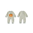 thumbnail image 2 of BemeyourBBs Newborn Baby Boy Girl My First Halloween Outfit Infant Baby Girls Boys Fall Clothes Waffled Stripes Romper Pumpkin Embroidered Long Sleeve Jumpsuit  Playsuit, 2 of 9