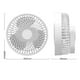 thumbnail image 2 of Portable 3-Speed Charging Hanging Fan Night Light Desk Fan Camping Fan with LED Lamp Adjustable 6.5inch for Outdoor Yellow, 2 of 4