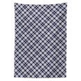 thumbnail image 2 of Navy Plaid Tablecloth, Composition of Lines Simple Traditional Fashion Print, Rectangle Satin Table Cover Accent for Dining Room and Kitchen, 60" X 90", Blue Grey Sea Green, by Ambesonne, 2 of 2