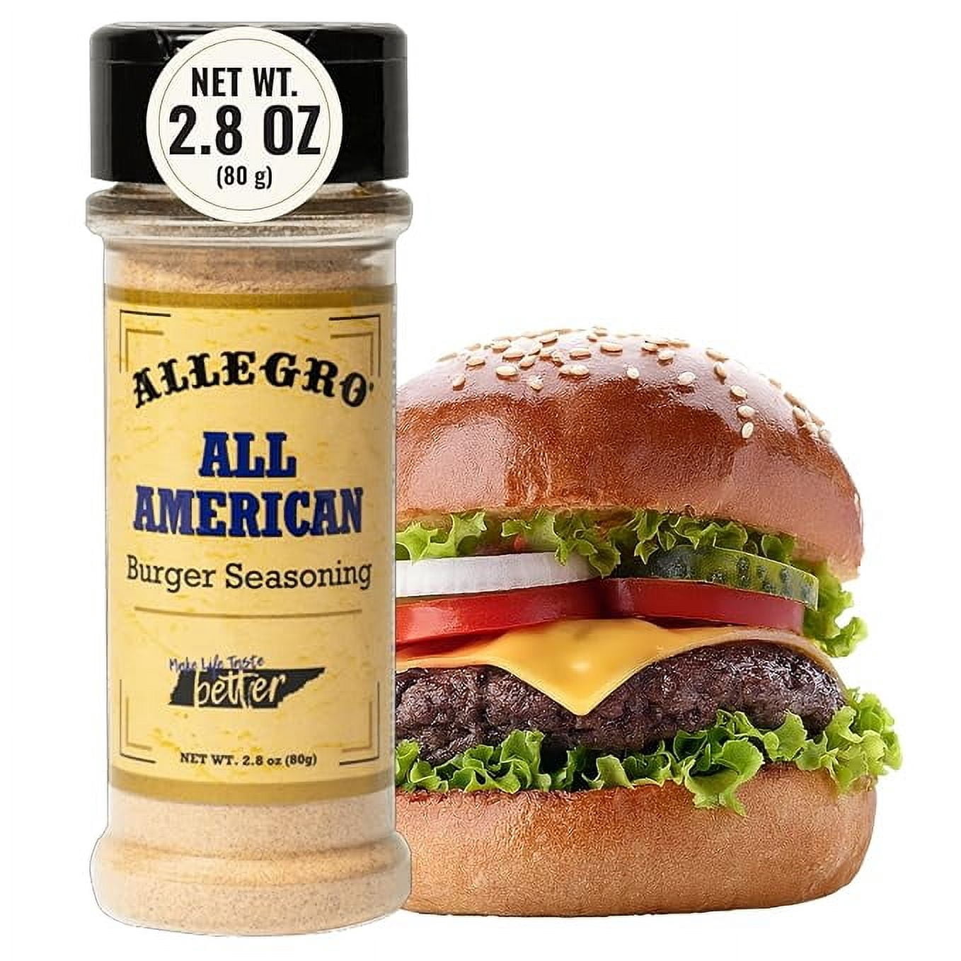 (2 pack) Allegro All American Burger Seasoning, 2.8 oz