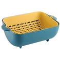 thumbnail image 1 of Juegos de tazones de colador de colador de cocina, 2 en 1 Cuenco de lavado y colador de plástico grande multifunción, Ahorro de espacio, para frutas Verduras Limpieza Cesta de mezcla de lavado MFZFUKR WRMH-1193-1, 1 of 7