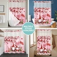 thumbnail image 5 of No Hook Shower Curtain with Snap in Liner, Valentine's Day Red Love Heart Tree Waterproof Bath Curtain Double Layers with See Through Top Window, Tulip Gnome Best Mom Ever Shower Curtains 48x72in, 5 of 9