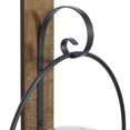 thumbnail image 5 of DecMode Brown Wood Geometric Pillar Wall Sconce with Wood Back Mount, 5 of 9