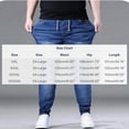 thumbnail image 4 of Ihhxva Men's Denim Jeans Slim Leg Elastic Waist Drawstring Stretchable Adjustable Waist Solid Color Casual Daily Wear Streetwear Denim Pants - Blue 2XL, 4 of 9