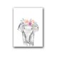 thumbnail image 1 of Animales Floral corona arte decoración lienzo pintura, bebé niña impresiones Animal jirafa elefante León pared arte cuadro guardería póster Adepaton 1243-9, 1 of 1