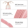 thumbnail image 7 of ACSTEP Velvet Clothes Hangers 60 Pack, Non-Slip Hangers with 360 Rotating Hook, Hangers for Clothes,Coat,Skirt,Pants, Pink, 7 of 7
