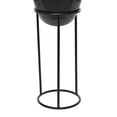thumbnail image 6 of CosmoLiving by Cosmopolitan 36", 33", 26"H Black Metal Planter with Removable Stand (3 Count), 6 of 17