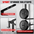 thumbnail image 6 of MITONOS Power Cage, 2000LB Squat Rack with Cable Crossover System, Multi-Function Weight Cage, Home Gym Workout Machine with More Training Attachments, BK, 6 of 10