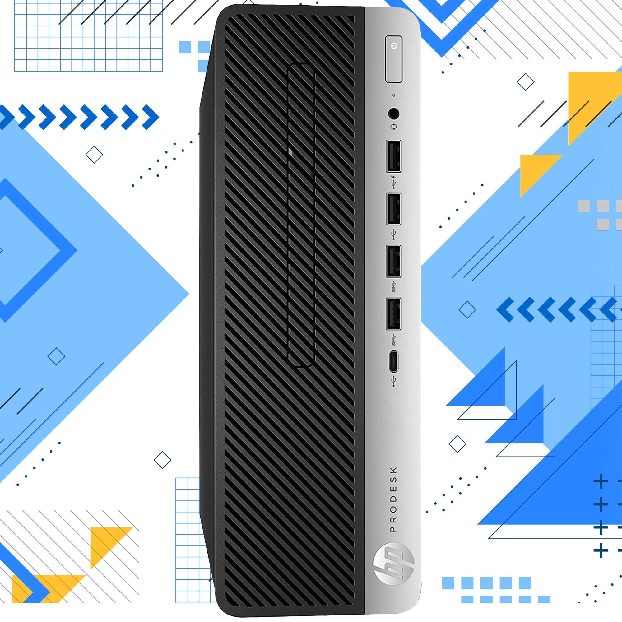 Restored High-Performance Desktop PC HP ProDesk 600 G3 SFF Computer (Core i5_ 1TB SSD_ 32GB DDR4 RAM_ Windows 10 Pro) Intel Processor - Black/Silver - (Refurbished)